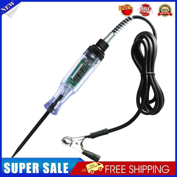 Car Truck Voltage Circuit Tester Digital Display Long Probe Pen (Black)