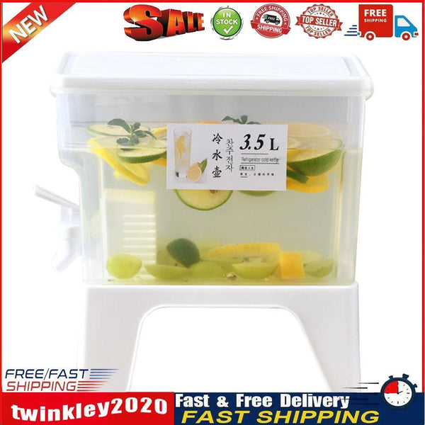3.5L Cold Kettle with Faucet Large Drinkware Pot Beverage Dispenser Bucket Newly