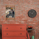 Riding Man Metal Retro Tin Sign Poster Wall Art Plate Home Decor Accessories