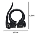 Aluminum Alloy Bicycle Seat Clamp Quick Release Cycling Fixed Gears (Black)