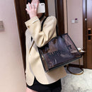 Women Large Handbag Underarm Bag Fashion Jelly Clear Tote Clutch Composite Bags