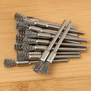 10x 3mm Rotary Steel Wire Wheel Brush Cup Kits Shank Grinder Drills Rust W hot.