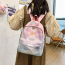 #A Gradient School Bags Large Capacity Nylon Daypacks Adjustable Strap for Sho