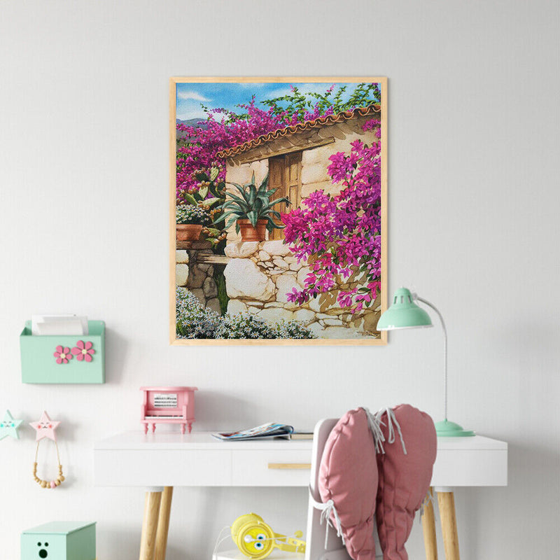 Yard Corner Oil Paint By Numbers Kit DIY Drawing Picture for Adults Home Deco
