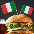Italy Toothpick Flags - Mini Stick Cupcake Toppers & Country Party Decors