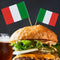 Italy Toothpick Flags - Mini Stick Cupcake Toppers & Country Party Decors