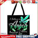 Dragonfly letters Printed Shoulder Shopping Bag Casual Large Tote Handbag