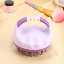 Portable Silicone Shampoo Brush Round Soft Scalp Massage Brush (Purple) Newly