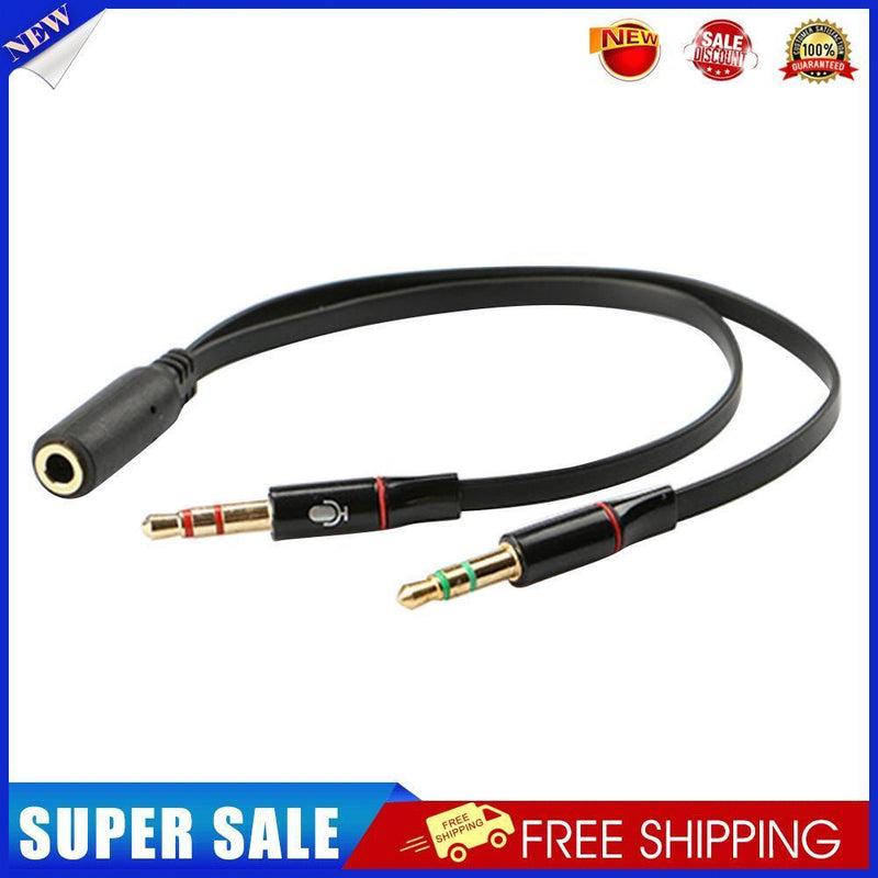 Headphone Splitter Audio Cable 3.5mm Female to 2 Male Adapter Aux Wire Cord