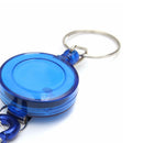 Metal Retractable Keychain Anti-Lost Anti-Theft EDC Keyring Buckle (Blue) Newly