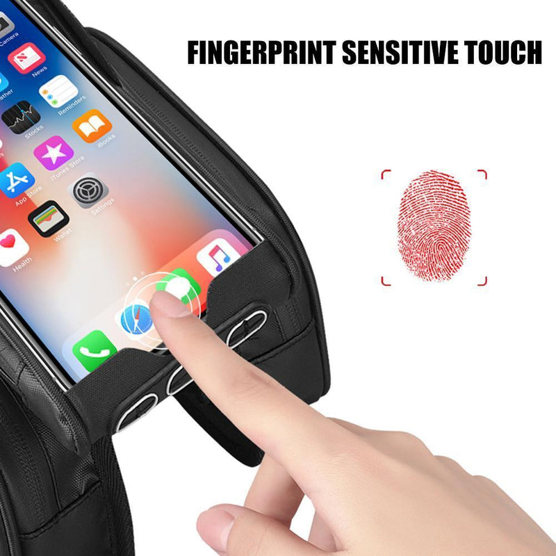 1.5L Touch Screen Bike Front Frame Top Tube Phone Sunshade Double Side Bag