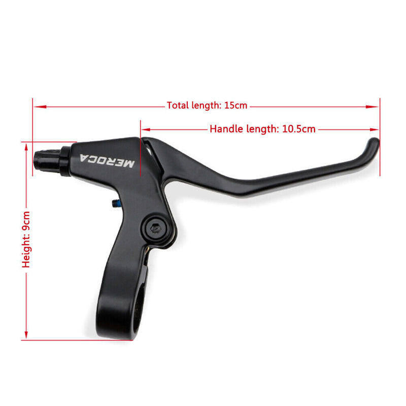 MEROCA 2x Bicycle Brake Lever Folding MTB Bike Brake Handle Cycling (Black)