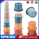 8x Stacking Cups Educational Baby Intelligence Toys Random Color (A Animal)