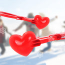 Plastic Snowball Maker Clip Winter Outdoor Snow Ball Heart Shaped Mold Toys
