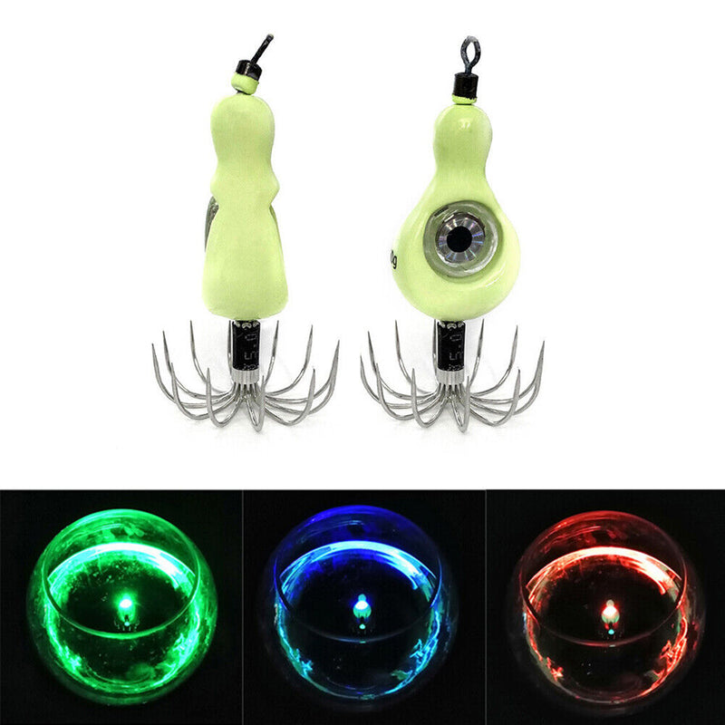 60g Luminous Bait Squid Jigs Hook Lifelike Simulation Fishing Lures (01)