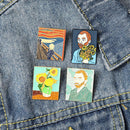 Accessories Costume Jewelry Van Gogh Brooch Enamel Badge Van Gogh Kwai Pin
