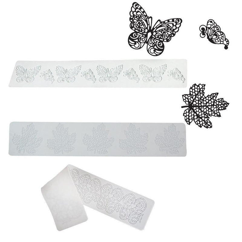 Fondant Lace Mat Leaf Love Mold Chocolate Cake Decorating Tools (CT5010)