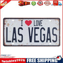 Retro Las Vegas Metal Plate Painting for Bar Pub Tin Plaques Wall Sign