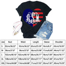 Independence Day Print Love Letter T-Shirt (Black XXL)