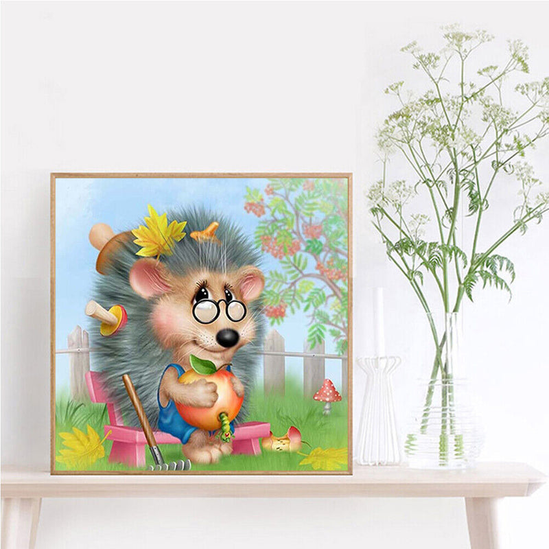Diamond Painting Kit Hedgehog Full Round Rhinestone Wall Picture