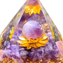 Crystal Orgonite Pyramid Healing Energy Reiki Chakra Home Office Decor (D) Newly