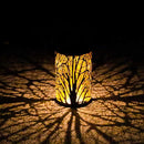 Hollow Maple Leaf Solar LED Lantern Light Path Lawn Patio Hanging Decor Lamp
