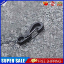 Light Key Chain Ring Key Fob with Mini Spring and EDCGEAR Buckle Clip Black