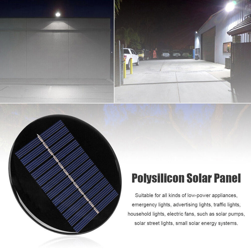 6V 0.8W Round Epoxy Polysilicon Solar Panel Module 24 Solar Cells 100mm Diameter