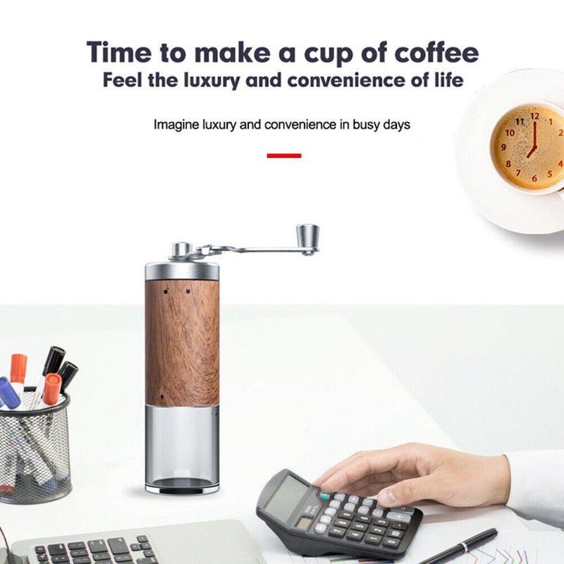 Manual Coffee Grinder Handmade Coffee Bean Grinding Mill Kitchen Tools (A) Newly