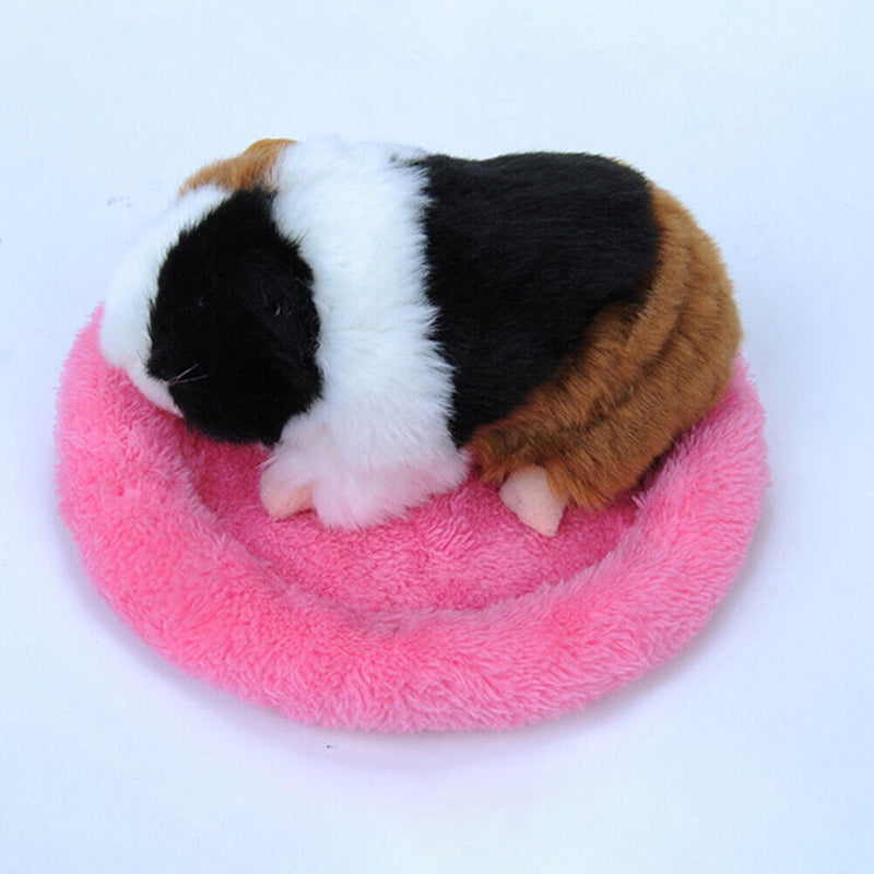 Hamster Nest Pad Animal Chinchilla Rabbit Guinea Pig Plush Cushion (Rose S)