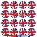 UK British Flag Party Supplies - Britain Union Jack Plates (7 inch 16 Pack)