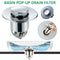 Anti-Clogging Popping Core Sewer Universal Bathroom Sink Stopper Wash Drainer`