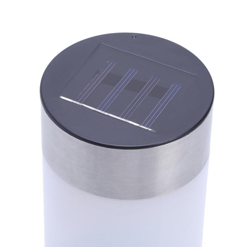 2pcs Solar Powered Stainless Steel Light LED Wall Light Fence Lamp Outdoor Garden Li