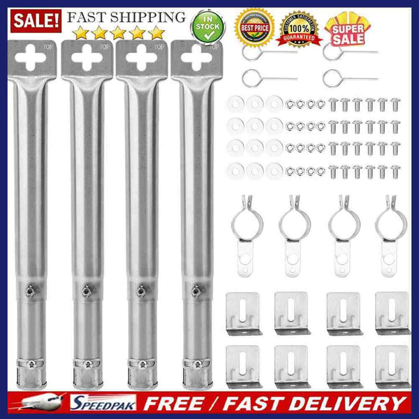 Useful Grill Burner Tube 4pcs BBQ Replacement Pipe Camping Tool Grill Tube Spare