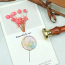 #A Round Hawaii Sealing Wax Stamp Head Fire Paint for Wedding Invitations Decor