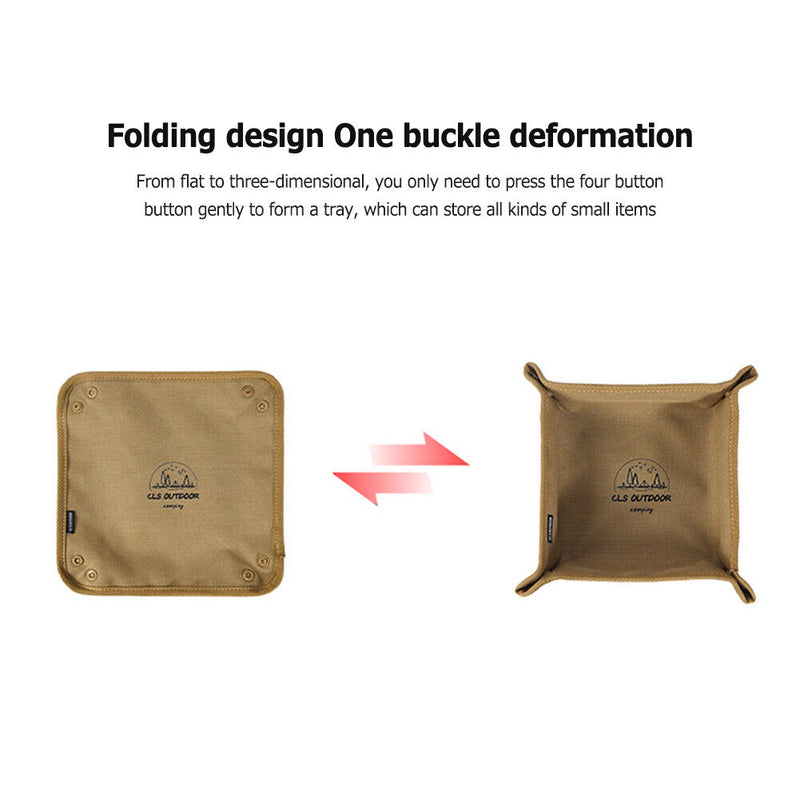 Waterproof Foldable Storage Box Outdoor Camping Sundries Organizer Tray (S)