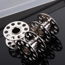 25 Empty Metal Bobbins Spool w/ 25 Grid Storage Case Box for Sewing Machine