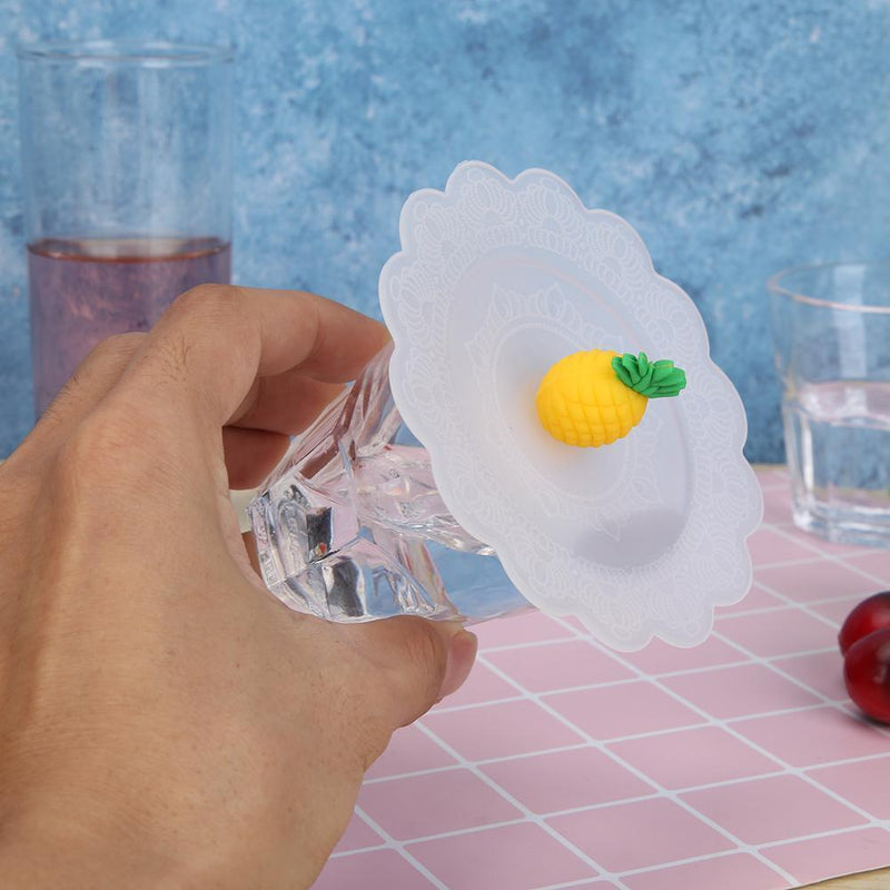 Silicone Heat-resistant Dust-proof Cup Lid Universal Bowl Cover (Pineapple)