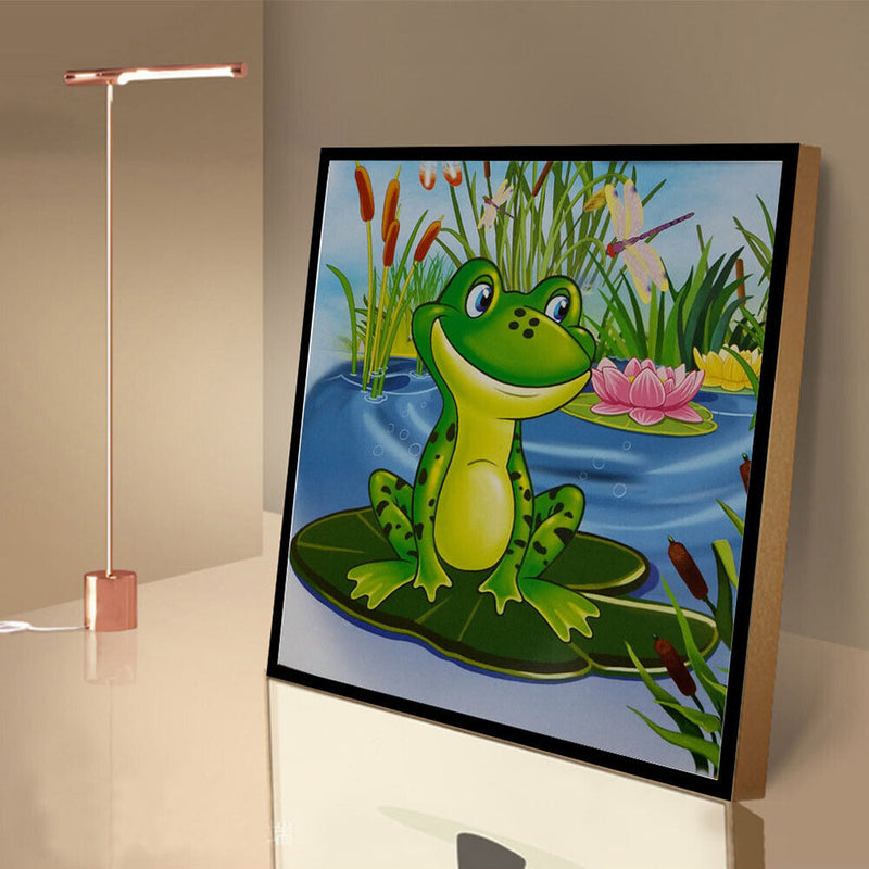 5D Frog on Pond Kit Rhinestone Diamond Painting DIY Full Round Drill Ornaments