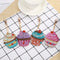 4pcs DIY Full Drill Special Shaped Diamond Painting Women Bag Cupcake Keychain