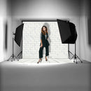 White Brick Photography Backdrops Art Cloth Photo Background (0.6 X 0.9m)