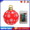 Christmas Inflatable Ball 16 Colors LED Tree Hanging Ornaments (Red Snowflake)