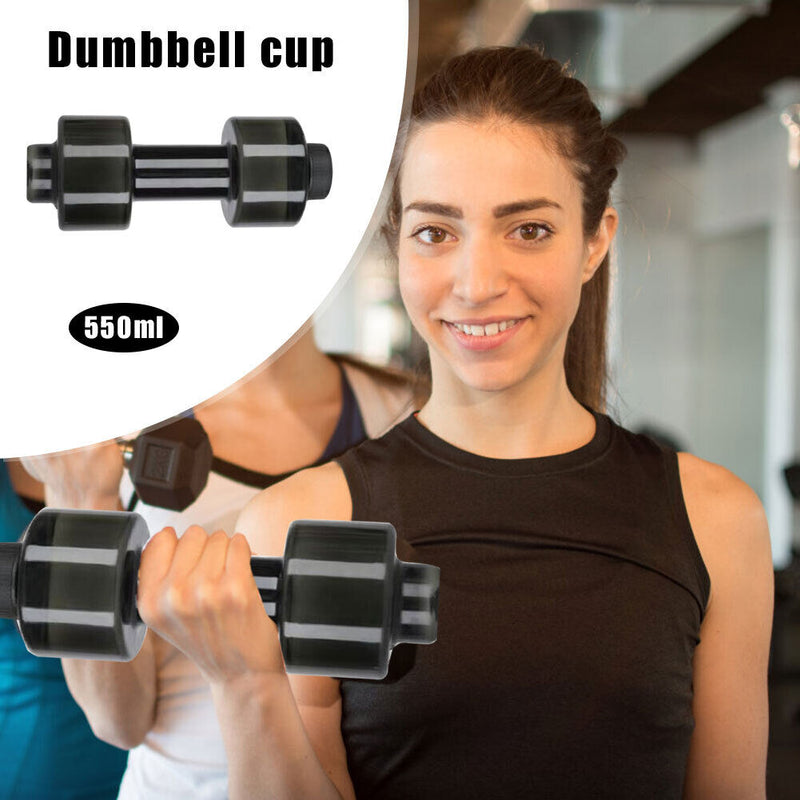 Sports Dumbbell Shaped Kettle Outdoor Fitness Cycling Camping Cold Water Bott