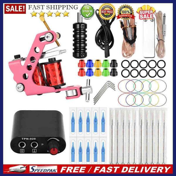 L Type Coil Machine Tattoo Supplies Set for Permanent Makeup Learner Practice