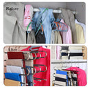 S-Shape Pants Hangers Multi Functional Stainless Steel Trousers Clothes Hangers