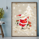 Full Cross Stitch Cotton Santa Claus 11CT Handiwork DIY Stamped Wall Craft Ki