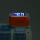 3USB EU Plug LED Mobile Phone Charger Multi-Head Travel Charger(2A)(Orange)