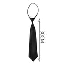 Smooth Clothing Accessories Black Clip On Necktie Tie Ties Narrow Neck