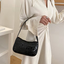 Alligator Pattern Shoulder Bag Handbags Women Bright Leather Casual Travel Totes