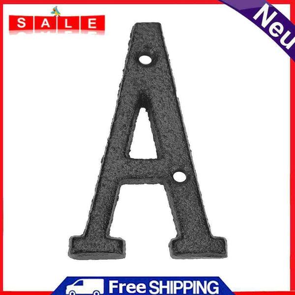 Cast Iron Letters Doorplate Metal Alphabet House Sign DIY Plate Cafe Wall Decor